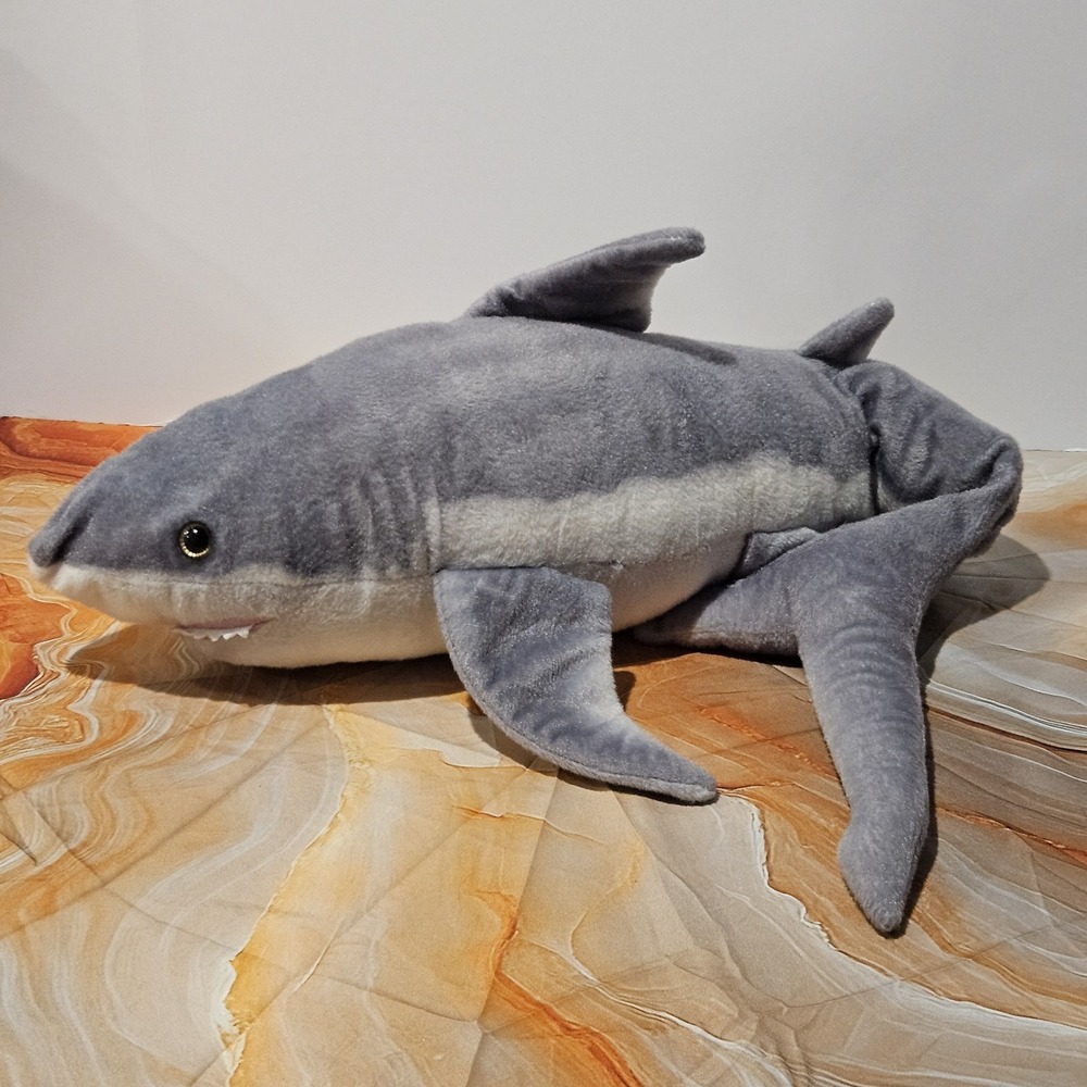 TigerHart Toys Great White Shark Plush Realistic Stuffed Animal Large 30"